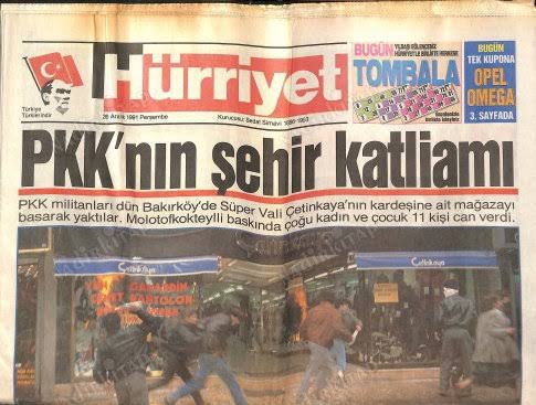 1991 Yılında İstanbul'da bir mağazayı ateşe vererek 12 Türk’ün ölümüne sebep olan ve ağırlaştırılmış müebbet hapis cezasına çarptırılan PKK'lı Çetin Arkaş tahliye edildi!

8 KADIN, 1 ÇOCUK TOPLAMDA 12 KİŞİ!
