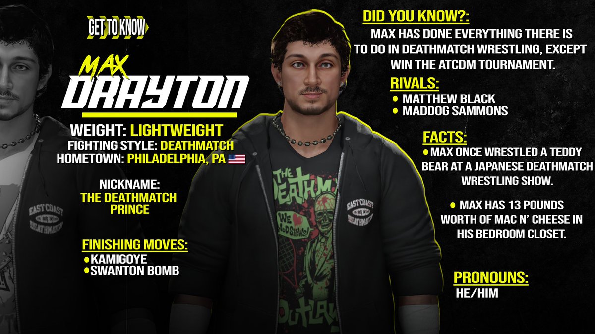 LEARN MORE ABOUT THE DEATHMATCH PRINCE 🎯

#WWE2K25