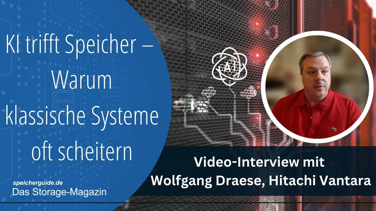 speicherguide's tweet image. 💡 KI verändert #ITInfrastrukturen – auch beim Storage.
🎥 Wolfgang Draese, @Hitachi_DE, erklärt, wie ein modulares Ecosystem mit Objektspeicher &amp;amp; Datenmanagement für Performance, Skalierbarkeit &amp;amp; Effizienz sorgt.
👉 speicherguide.de/storage/ki-tri…

 #storage #virtualstorage