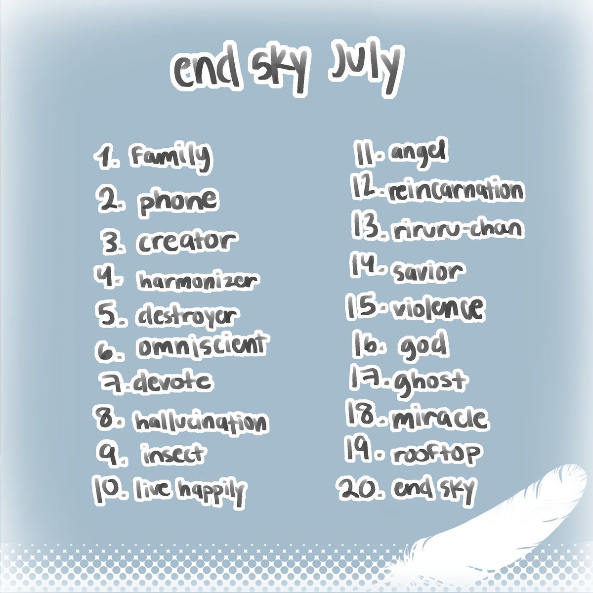 mnyuenl's tweet image. #endskyjuly #素晴らしき日々 day2