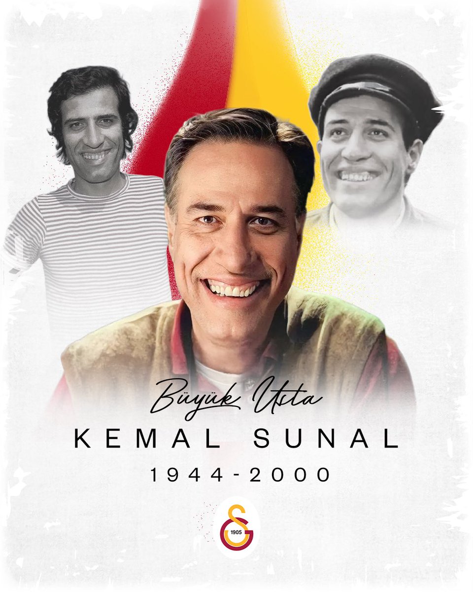 GalatasaraySK's tweet image. Türk sinemasının usta ismi, nesilden nesile tüm Türkiye'yi güldürerek iz bırakan Kemal Sunal'ı vefatının 25. yılında sevgi, saygı ve özlemle anıyoruz.