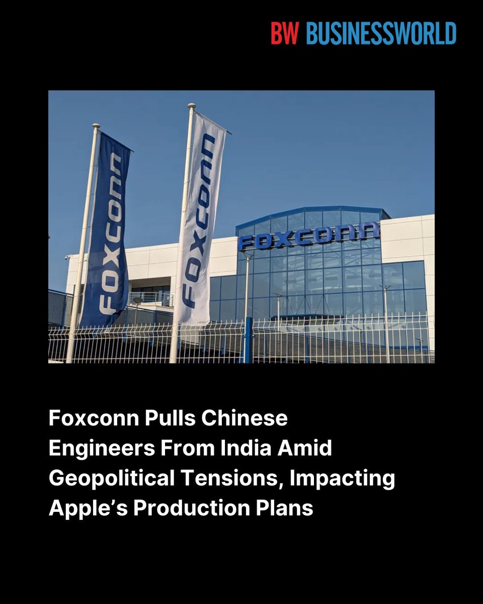 BWBusinessworld's tweet image. Foxconn is currently constructing a new iPhone plant in southern India as part of Apple’s broader strategy to diversify manufacturing away from China

Read More: ow.ly/nnty50Wk9sj

#FoxconnIndia #ElectronicsIndustry #iPhoneManufacturing #Apple