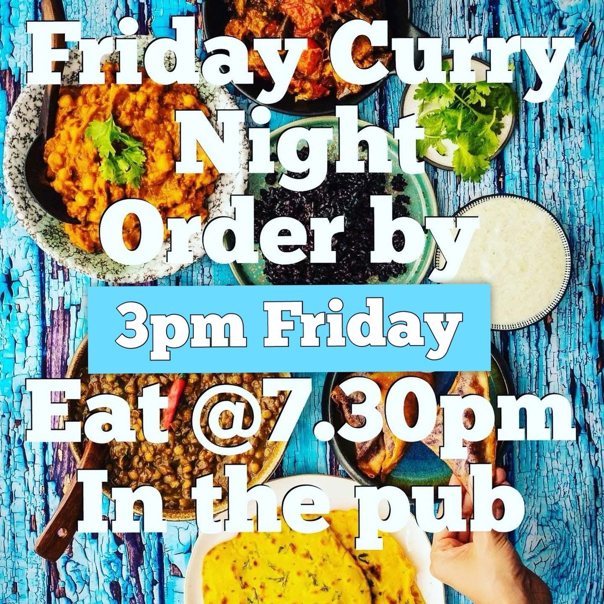 🔥 FRIDAY NIGHT CURRY POP-UP! 🔥
Spice up your weekend with us with a cracking curry &amp; a cold pint 🍛🍺
This Friday at 7.30pm we eat, pre order by 3pm, just turn up hungry 
Proper flavour, proper pub, proper good.
#CurryNight #PopUpFriday #TheBestLittlePubInHampshire