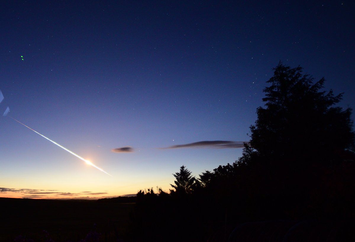 Sometimes you just get lucky. 
Left a camera running over night for noctilucent clouds - got none.
Did catch a #fireball at 23.50.18 (2nd July) the explosion lights the clouds. It left a small debris trail visible in images for an hour.
I was happily sleeping.