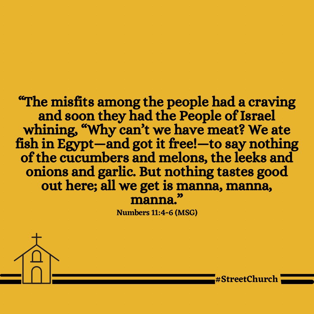 streetchurchh's tweet photo. No dey complain when God dey bless you.
Sometimes na small-small God dey start, and we suppose dey grateful. If you always dey compare wetin you get now to old life wey no good, you fit miss the blessing wey dey front.

Be content and trust God e get reason why e give you manna. https://t.co/0Dc3kgg0J0