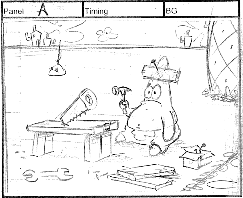 ArtofSpongebob's tweet photo. A drawing by Bill Reiss from the episode "My Pretty Seahorse." https://t.co/9c3oEfII7X
