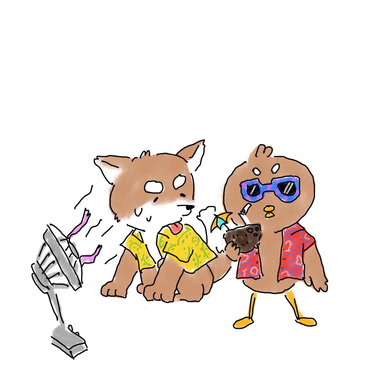 요즘 태닝산리오가 유행하길래~ 태닝난 태닝초당이~🥥