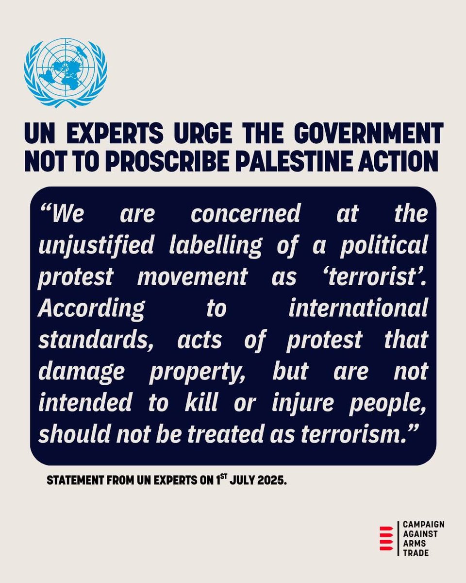 Ben Sellers (@mrbensellers) on Twitter photo Just in case anyone thinks that opposition to the proscription of <a href="/Pal_action/">Palestine Action</a> as terrorist group is a niche, ‘hard left’ issue, here’s the UN … (1/2) Just in case anyone thinks that opposition to the proscription of <a href="/Pal_action/">Palestine Action</a> as terrorist group is a niche, ‘hard left’ issue, here’s the UN … (1/2)