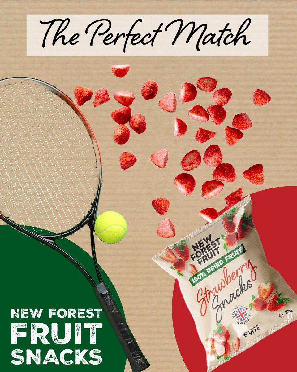 newforestsnacks's tweet image. 🎾🍓 Nothing says British summer like strawberries at #Wimbledon!
Loving the taste of New Forest sunshine with every bite of our local fruit snacks – sweet, juicy, and 100% natural.
Snack like a champion! 🌿🇬🇧 #Strawberries #NewForest #FruitSnacks