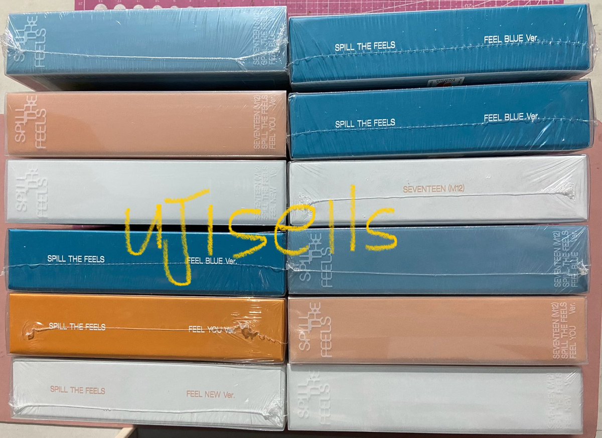 ujisells's tweet image. wts lfb seventeen svt ph

12th mini album spill the feels
feel new feel you feel blue

₱500 each
- onhand
- sealed album
- can choose ver; prio set takers
- few stocks avail

reply/dm