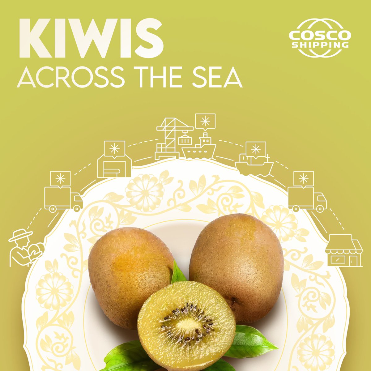 coscoshippingHK's tweet image. #FreshArrival 🥝🚢Fresh from New Zealand! 6,070 tons of Zespri kiwifruit recently landed in China via #COSCOSHIPPING’s PENAVICO Taizhou, Pre-clearance: 10 days early✅
Post-docking inspection: 30 mins⚡
We keeps pushing the cold chain forward to power fresher living.🌍🧊