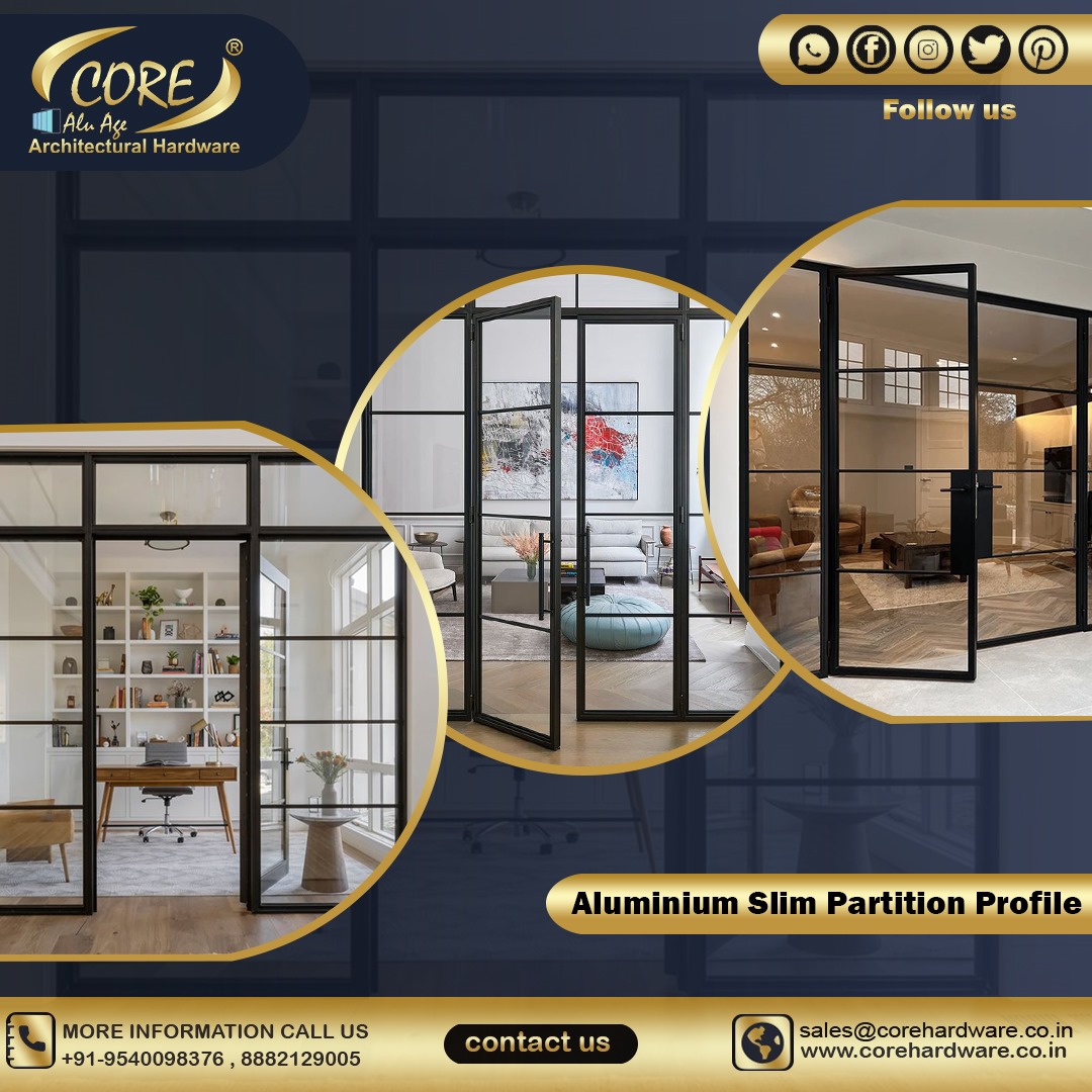 corealuage's tweet image. Sleek. Stylish. Smart.
Upgrade your interiors with Core&apos;s Aluminium Slim Partition Profile — modern design meets space efficiency. 

#AluminiumPartition #SlimPartition #GlassPartition #OfficePartition #InteriorDesign #ModernOffice #WorkspaceDesign #OfficeRenovation #CoreHardware