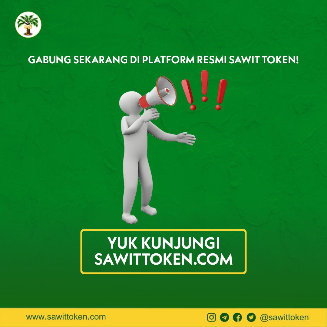 sawittoken's tweet photo. #SawitToken

#CryptoIndonesia

#AsetDigitalNyata

#InvestasiESG

#KomoditasDigital

#CryptoTahanBanting

#PetaniDigital

#EkonomiInklusif

#BlockchainSawit

#TokenLokalNaik https://t.co/FeU5fkIFPq