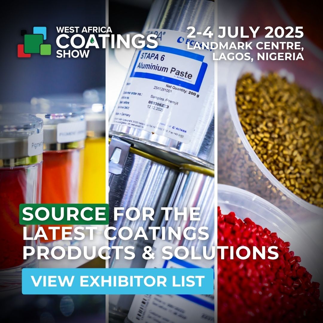 🎉 Day 2 opens TODAY!

100+ exhibitors from 15+ countries ready to connect! Plan your visit &amp; discover innovative solutions.
💼 Explore exhibitor list 👉 exhibitors.westafricacoatingsshow.com/west-africa-co…

📅 July 2-4, 2025 📍 Landmark Centre, Lagos

#Coatings