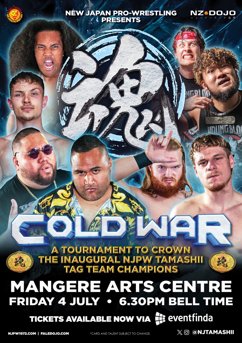🇳🇿You can still make it!🇳🇿

Tonight, the first ever #njpwTAMASHII Tag Team Champions will be crowned in Auckland!

Join the action tonight!

tiny.cc/tamashiitix

<a href="/NJTamashii/">NJPW Tamashii</a>