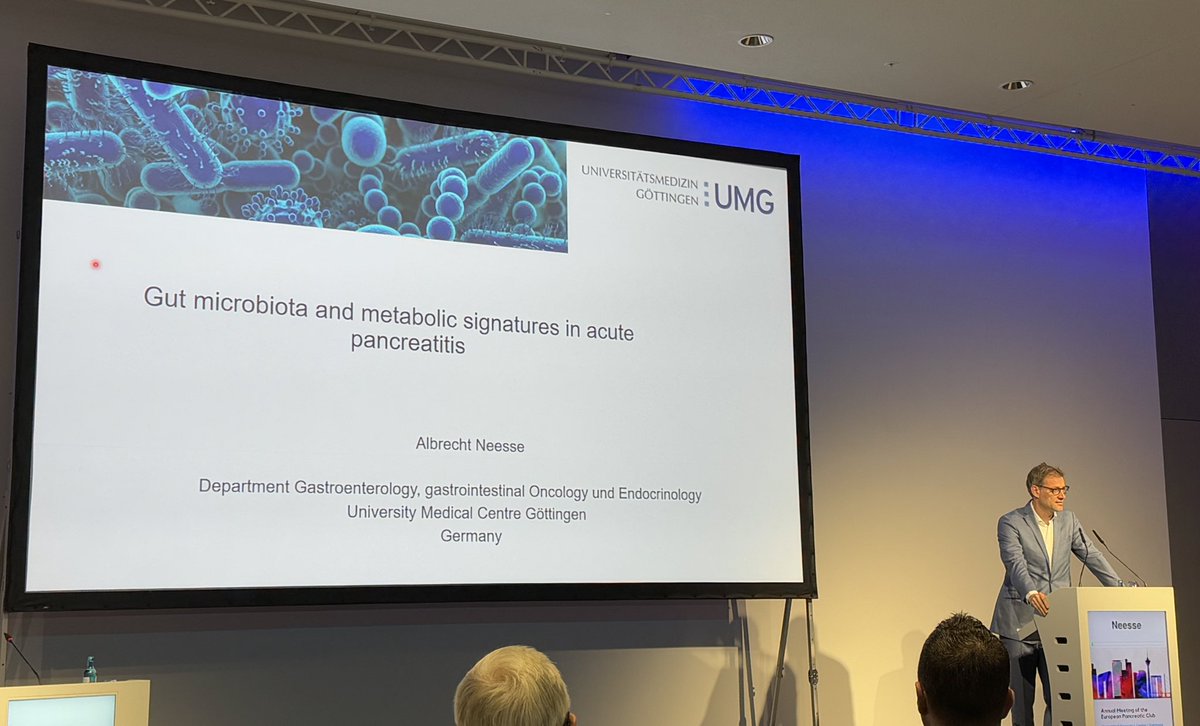 Enrique de-Madaria (@demadaria) on Twitter photo Our friend <a href="/albrechtneesse/">Albrecht Neesse</a> talking about microbiome and acute pancreatitis during <a href="/EurPancClub/">EPC-Europ Pancr Club</a> meeting Dusseldorf
Awesome talk! Our friend <a href="/albrechtneesse/">Albrecht Neesse</a> talking about microbiome and acute pancreatitis during <a href="/EurPancClub/">EPC-Europ Pancr Club</a> meeting Dusseldorf
Awesome talk!