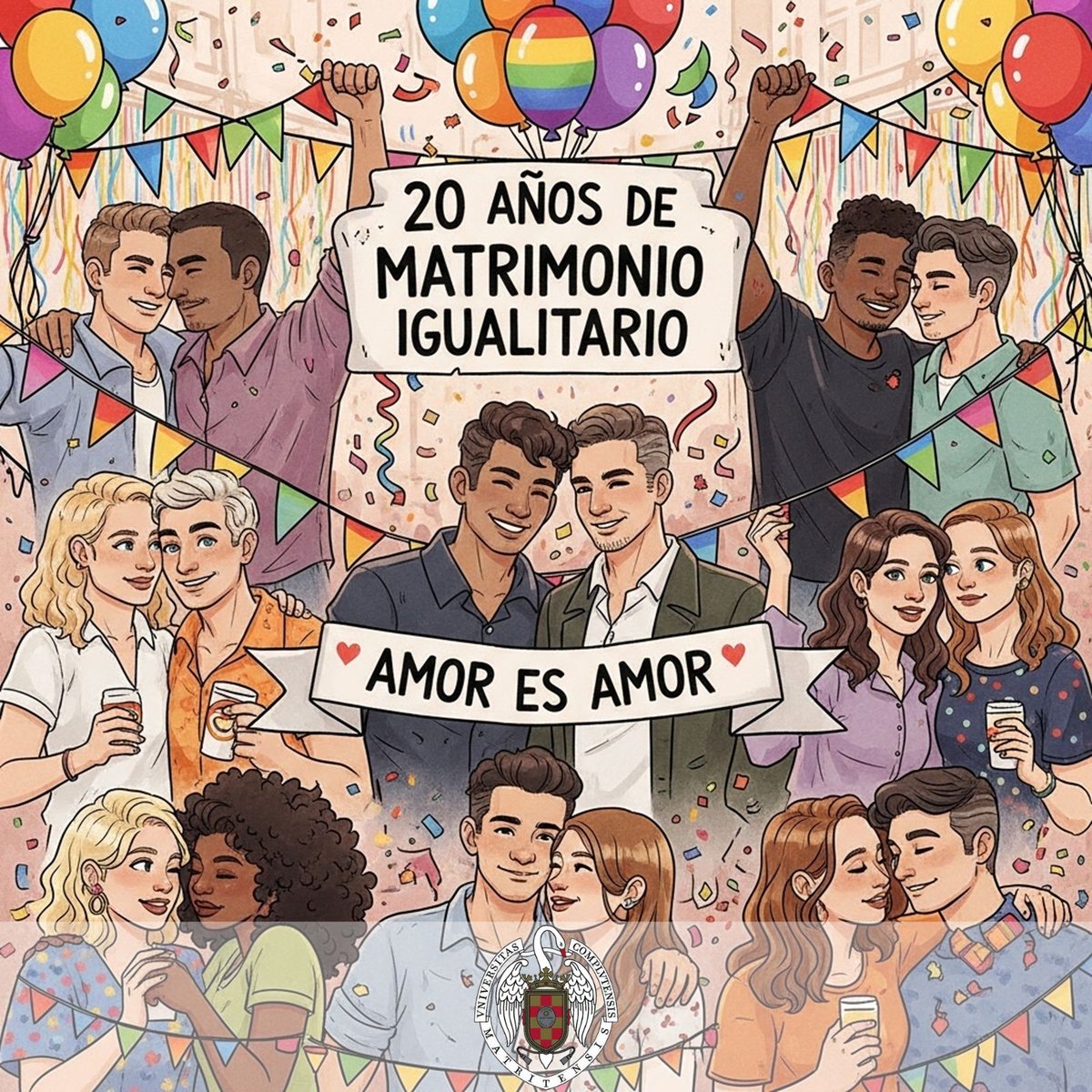Veinte años de igualdad ante la ley, veinte años de dignidad.

#diversidad #inclusión #ucm #universidadcomplutensedemadrid #20años  #loveislove #pride #lgtbi