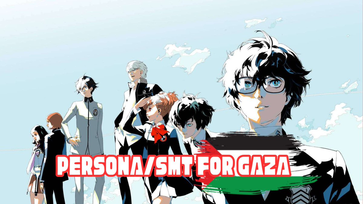 Donations are now OPEN!!
Donate to a ESim or a valid Palestinian GFM to receive a piece of Persona or SMT fanwork (SFW only) from a group of talented and wonderful and dedicated artists at minimum $5 USD!
Donations are open until August 10th!
#persona #megaten 
Form in replies!!