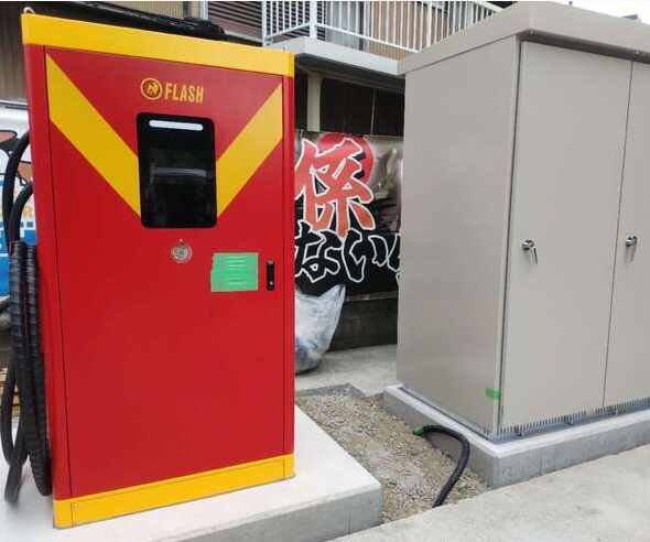 EV_FLASH_10FF's tweet photo. 静岡県富士宮市でFLASHの設置工事が進行中です。
#FLASH
#EV急速充電器
#従量課金
#CHAdeMO
#NACS
#600A https://t.co/1s3uYJSosz