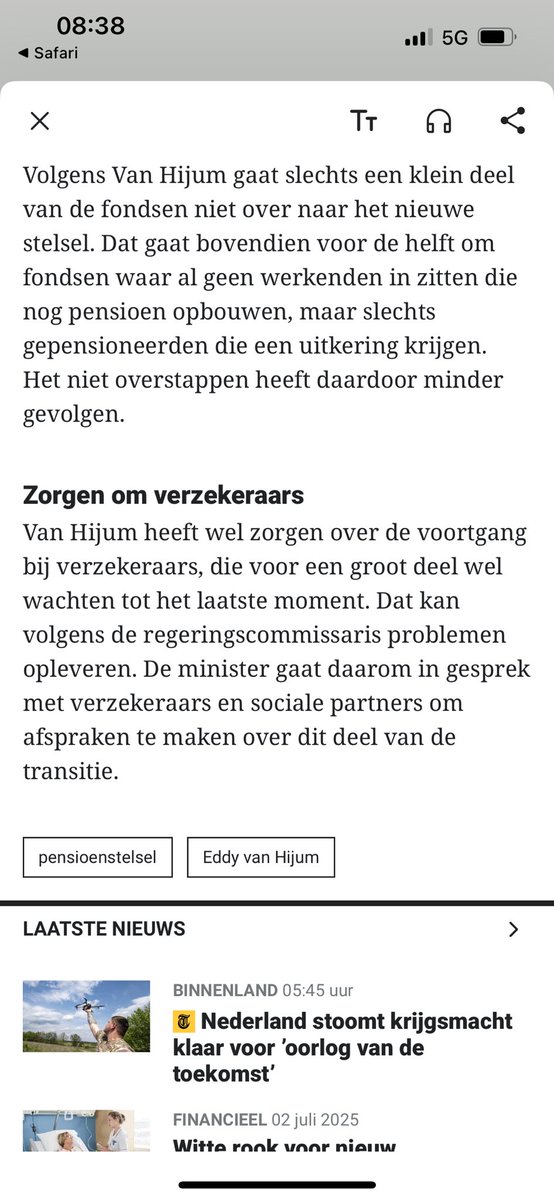 Agnes Joseph waarschuwde al:

U heeft er niets over te vertellen

Maar miljoenen pensioenen worden ingevaren

#Invaarbonus lokkertje als sigaar uit eigen doos 

3 mln Gepensioneerden krijgen geen indexatie, geen #KoopkrachtigPensioen

⁦<a href="/telegraaf/">De Telegraaf</a>⁩ ⁦<a href="/NUnl/">NU.nl</a>⁩
⁦<a href="/NOS/">NOS</a>⁩