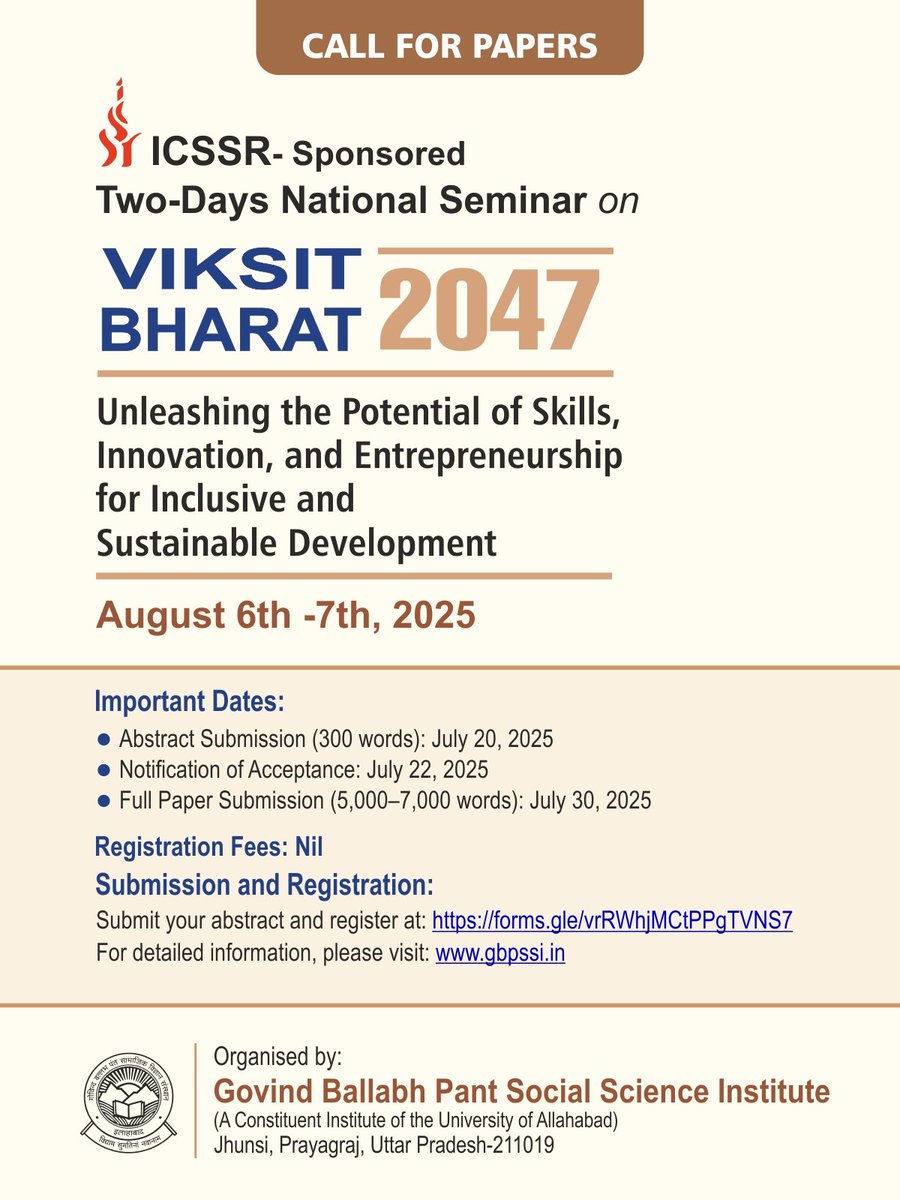 SubhashVerma87's tweet photo. Call for Papers https://t.co/84rHFBi2R2