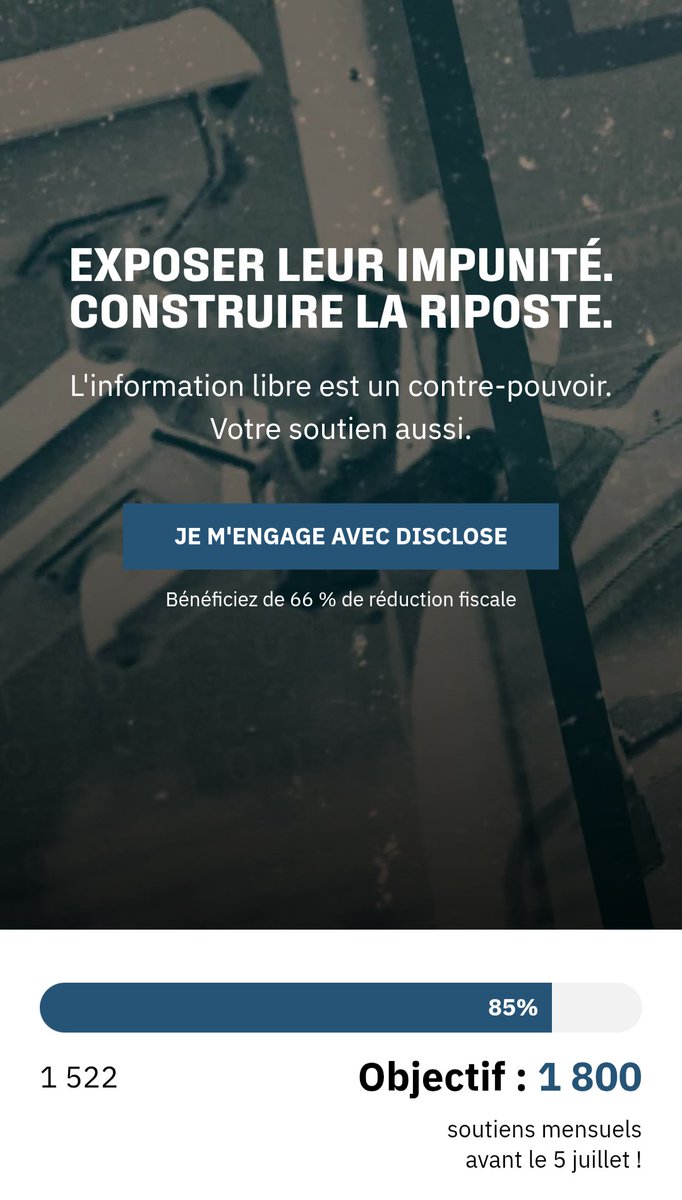 AriaLavrilleux's tweet image. Il y a 10j @Disclose_ngo sortait la 1ère enquête sur les violences sexuelles commises par les forces de l'ordre #metoopolice
On a reçu des dizaines de nouveaux témoignages
La suite dépend de vous : on a besoin de 300 personnes pour financer la prochaine
donorbox.org/devenir-soutie…