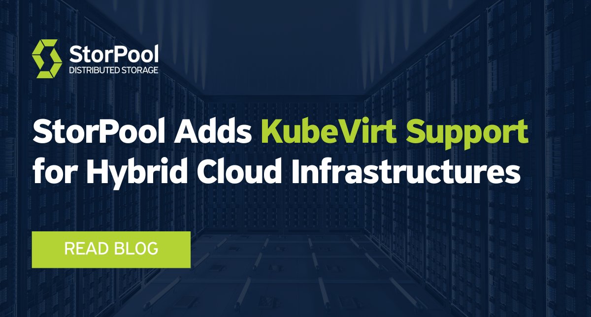 storpool's tweet image. We're excited to announce KubeVirt support, enabling seamless operation of VMs and containers on a unified platform with StorPool's ultra-fast storage.
Discover how this innovation transforms cloud-native deployments: hubs.ly/Q03v9zXd0
#Kubernetes #KubeVirt #HybridCloud