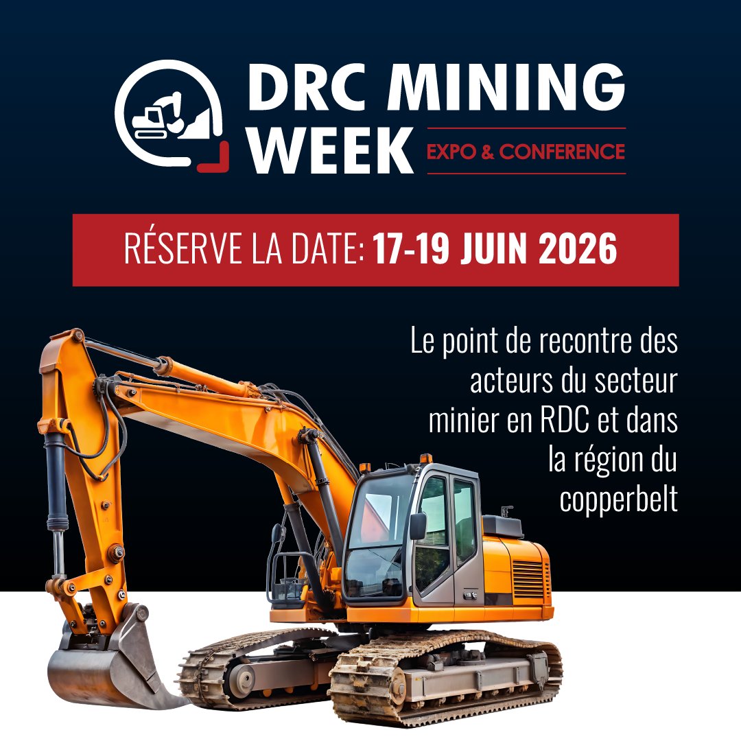@drcminingweek (@drcminingweek) on Twitter photo Réservez la date de la prochaine édition de la <a href="/drcminingweek/">@drcminingweek</a> qui se déroulera du 17 au 19 juin 2026 à l'hôtel Pullman Grand Karavia à Lubumbashi, en RDC.
Manifestez votre intérêt dès aujourd'hui via ce formulaire : eu1.hubs.ly/H0lqpYT0 Réservez la date de la prochaine édition de la <a href="/drcminingweek/">@drcminingweek</a> qui se déroulera du 17 au 19 juin 2026 à l'hôtel Pullman Grand Karavia à Lubumbashi, en RDC.
Manifestez votre intérêt dès aujourd'hui via ce formulaire : eu1.hubs.ly/H0lqpYT0