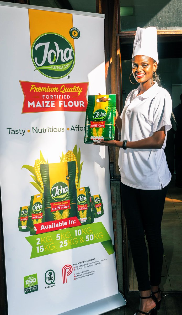panafricgroup's tweet photo. Did you know? Your trusted JOHA Maize Flour is a prouduct of Pan Afric Impex, Made right here in Kampala! 🇺🇬 Our UNBS certification is our promise of quality and safety to you. #JohaMaizeFLour #PanAfricImpex#UNBSCertified#MadeInUganda https://t.co/xXsJvqfbqh