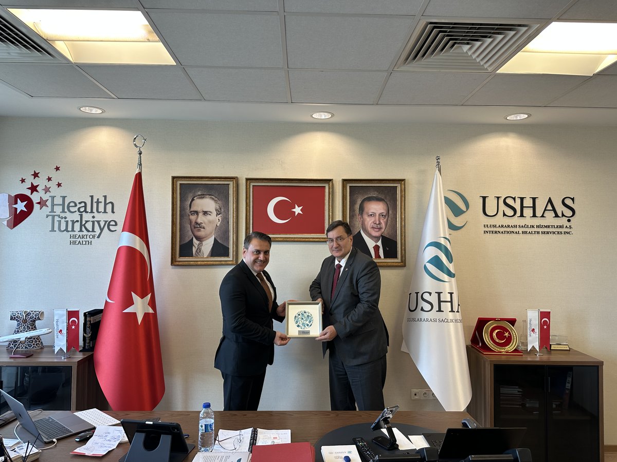 OSTİM Medikal Sanayi Kümelenmesi Yönetim Kurulu, USHAŞ Genel Müdürü Sayın Behlül Ünver’i ziyaret etti.
Kümelenme adına YK Başkanı Fatin Dağçınar, YK Üyesi E. Ali Kuleoğlu katıldı. 
Görüşmede sağlık ihracatı ve tıbbi cihaz sektöründe iş birliği imkânları ele alındı.