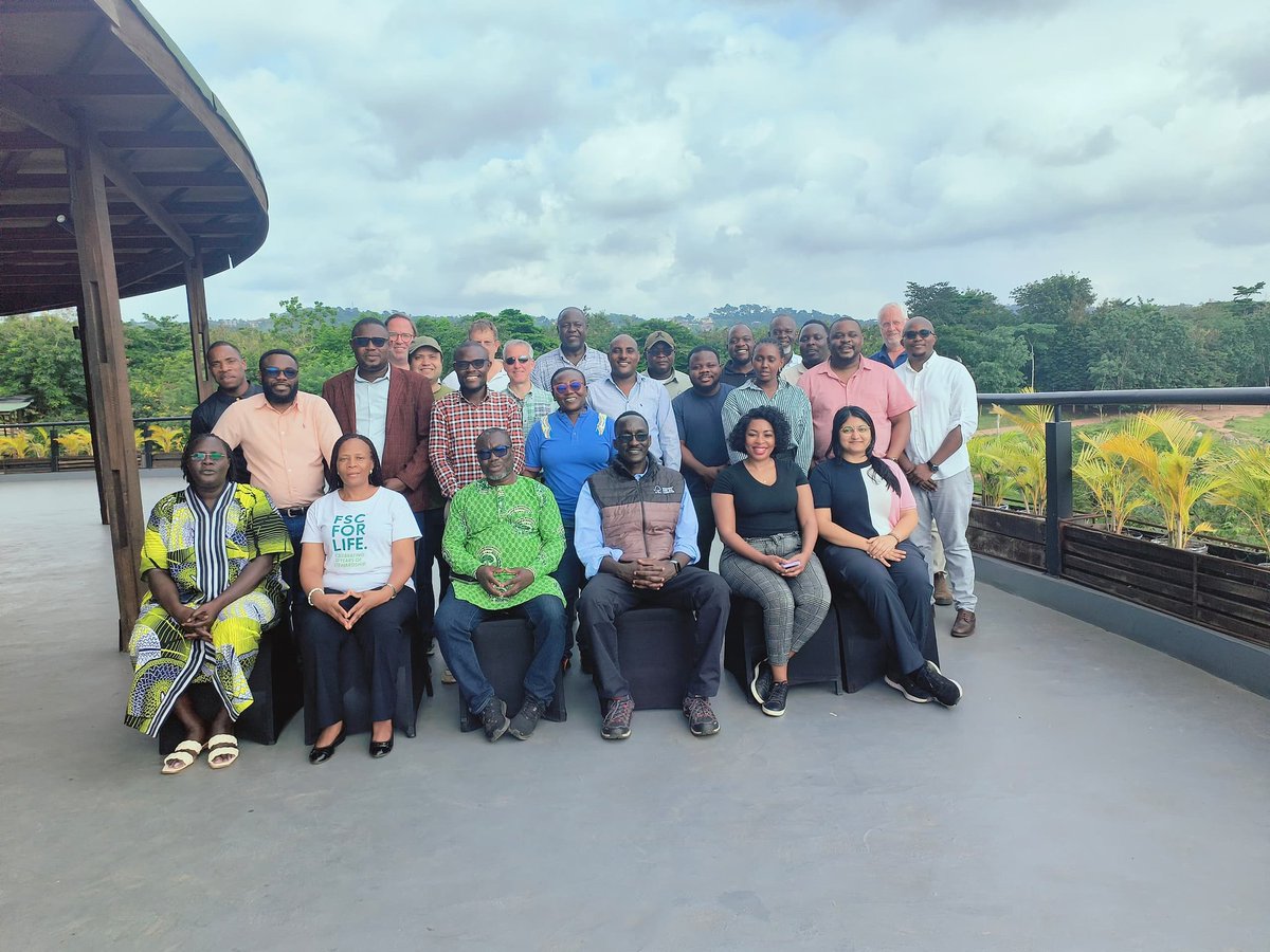 FSC_EA's tweet photo. The FSC Africa team is in Ghana for a 3-day Ecosystems Summit 🌍🌿
From biodiversity strategies to financing nature-based solutions, we’re shaping the future of sustainable forestry across Africa.
Because healthy forests mean a healthy planet. 
#FSCinAfrica #EcosystemServices https://t.co/Y6j9HlOtD3