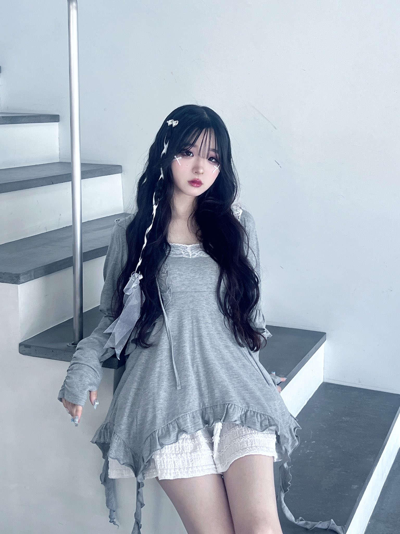 Lovilyn UVカットパーカー　白　ホワイト　ラヴィリン　ぽよ Lovilyn ラヴィリン 】UVカットレースボレロパーカー - メルカリ