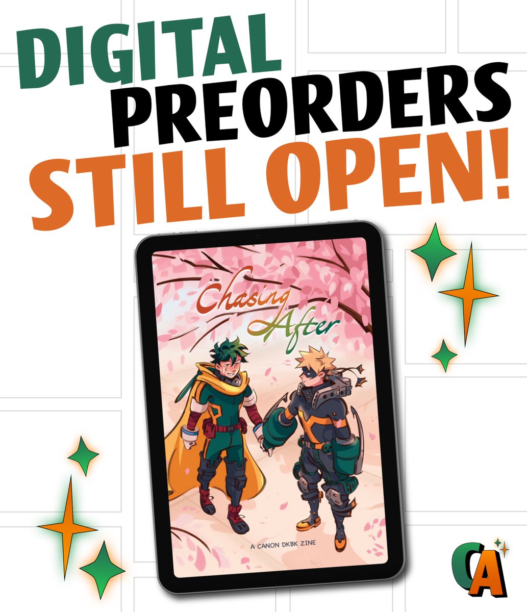 DKBKzine's tweet image. 💚 Digital Preorders Still Open! 🧡
Missed your chance to snag a copy of the digital zines? Well, we have GREAT news for you because we'll be keeping our digital preorders open all the way until leftover sales are finished!! 💫✨
🛒 Shop here: dkbkzine.bigcartel.com