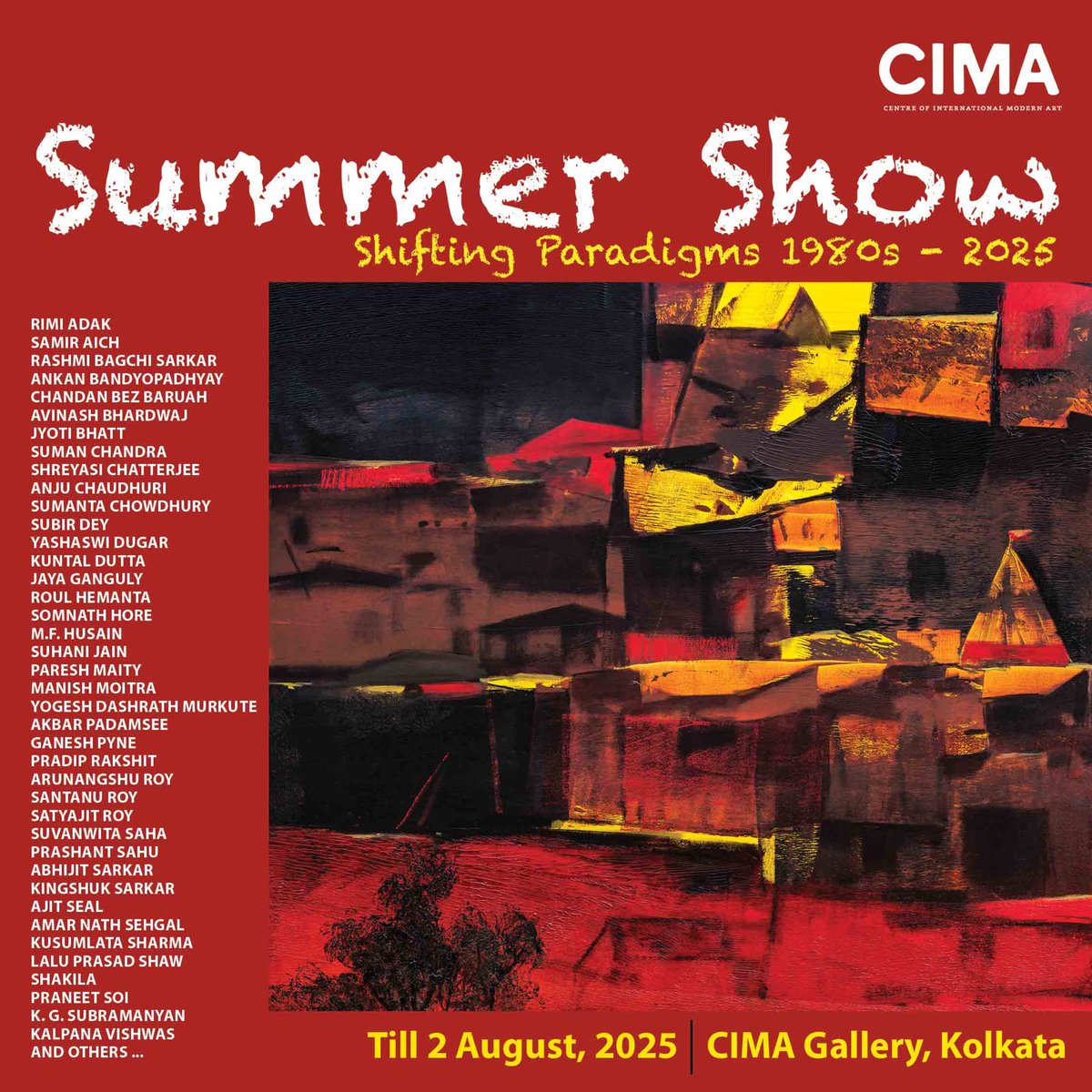 "Time bends. Paradigms shift. Art speaks. #CIMASummerShow #ContemporaryArt"