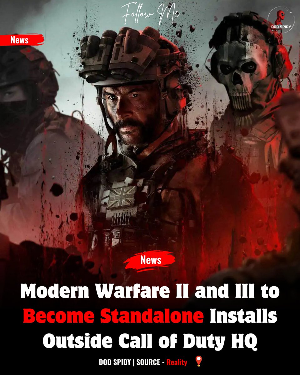 DodSpidy's tweet image. #ModernWarfareII and #ModernWarfareIII will soon be available as standalone #installs, separate from the Call of Duty HQ launcher. This change aims to simplify #access, improve #performance, and give players more control over what content they download.