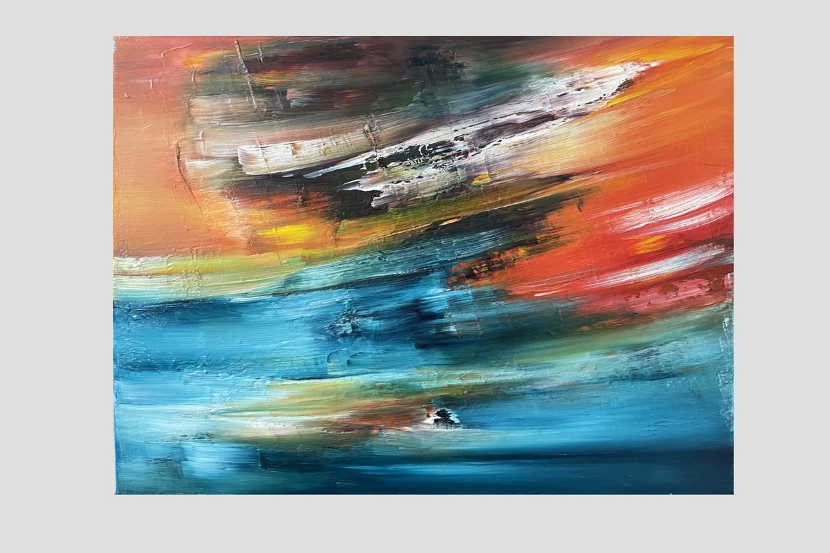scottmaxwellart's tweet image. The Glow Of The Gloaming 35x45cm 
#oilpainting #abstractart