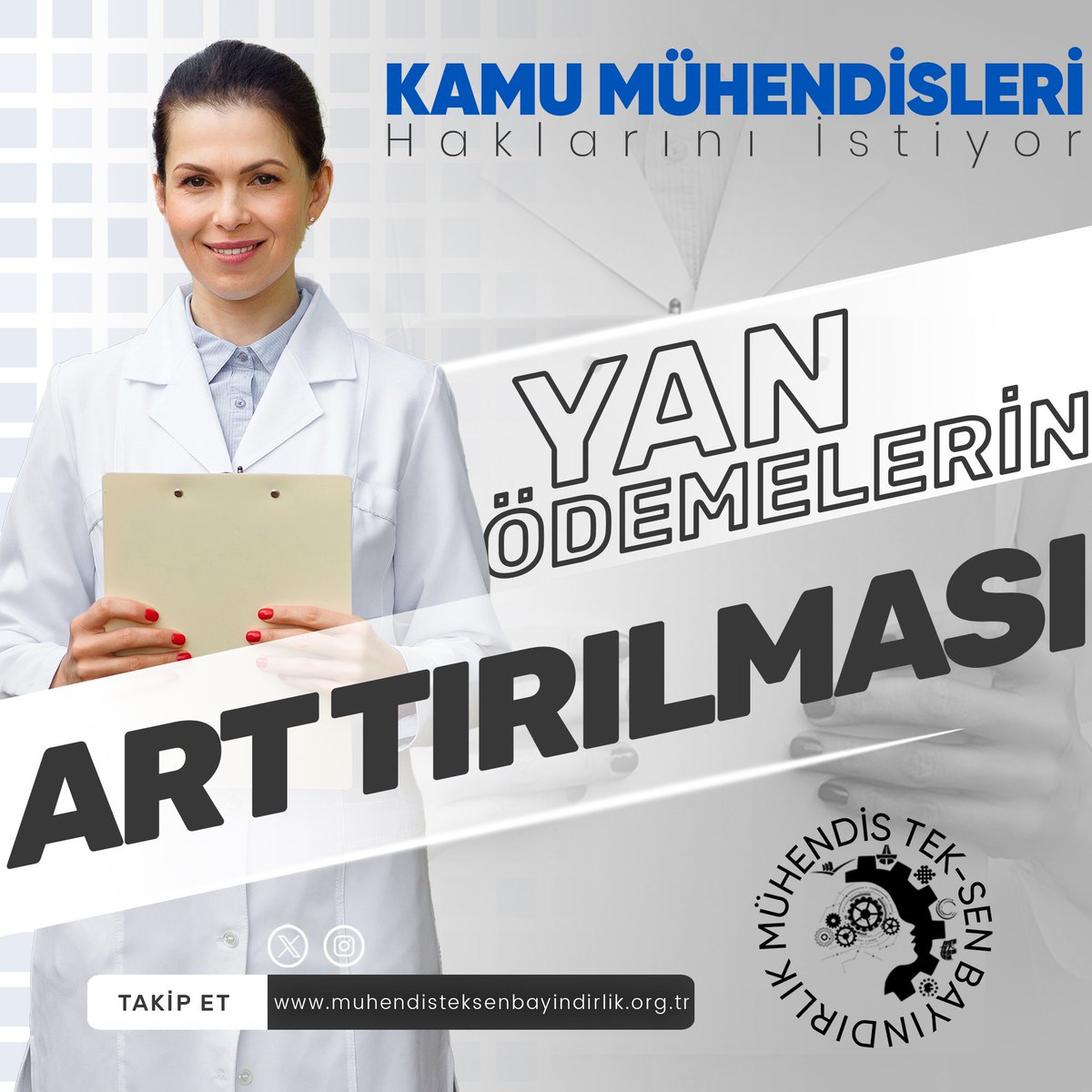 Kamu Mühendisleri Hakkını İstiyor!👊

Artan hayat pahalılığı ve ekonomik zorluklar karşısında, kamu mühendislerinin yan ödemeleri yetersiz kalıyor.

Bu yüzden hakkımız olanı istiyoruz: Adil, dengeli ve sürdürülebilir bir gelir politikası!

🔧 Teknik hizmet sınıfının emeği