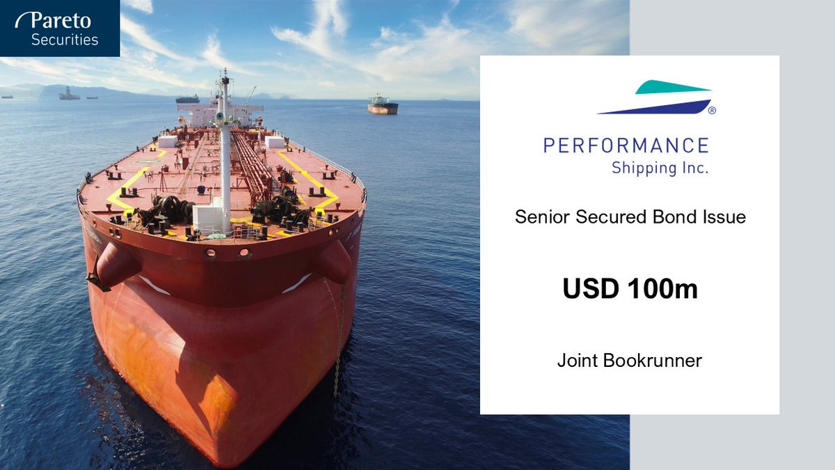 Pareto Securities acted as Joint Bookrunner in the USD 100 million Senior Secured Bond Issue by Performance Shipping Inc.: paretosec.com/what-we-do/cre…