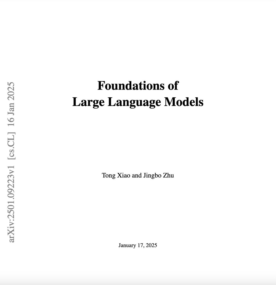 Foundations of Large Language Models