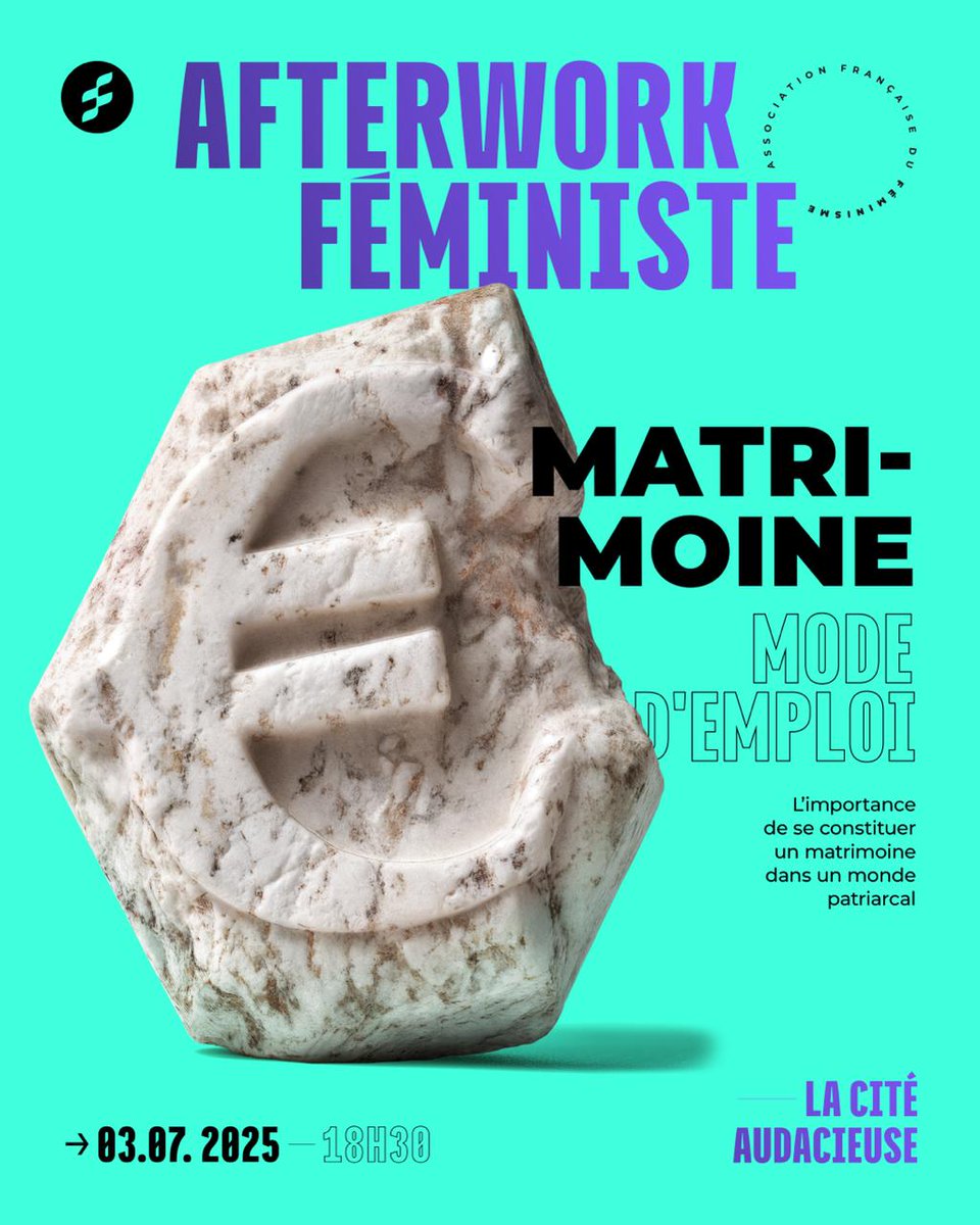 Matrimoine, mot dérivé du latin mater, la mère, a été largement effacé au profit de patrimoine au fil des siècles, ce qui a contribué à invisibiliser l’apport des femmes à la culture et à l’histoire.
On en parle à 18h30 à la Cité Audacieuse

helloasso.com/associations/a…
#AFF