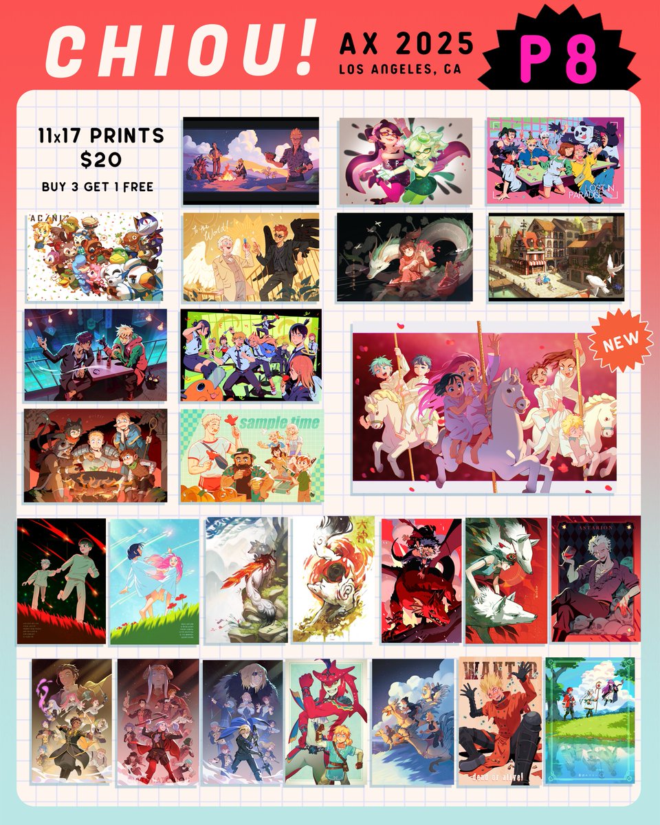 chitchatchiou's tweet image. YAYY I'm alive.. ! Catalog for my #AX25!! 🌷🪻 i’m at P8 and new things like sticker sheets, charms and am in 3 fun stamp rallies!! see thread for updates/info/links! Sharing/RTs appreciated 🙏✨
#AXCatalog2025 #AXArtistAlley2025 #AnimeExpo