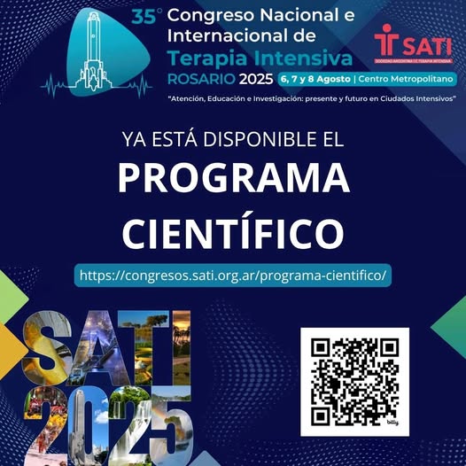 Ya está disponible el programa científico del Congreso Nacional e Internacional de Terapia Intensiva de la Sociedad Argentina de Terapia Intensiva, que se celebra en Rosario el próximo agosto.
congresos.sati.org.ar/programa-cient… <a href="/SATIarg/">SATI</a>