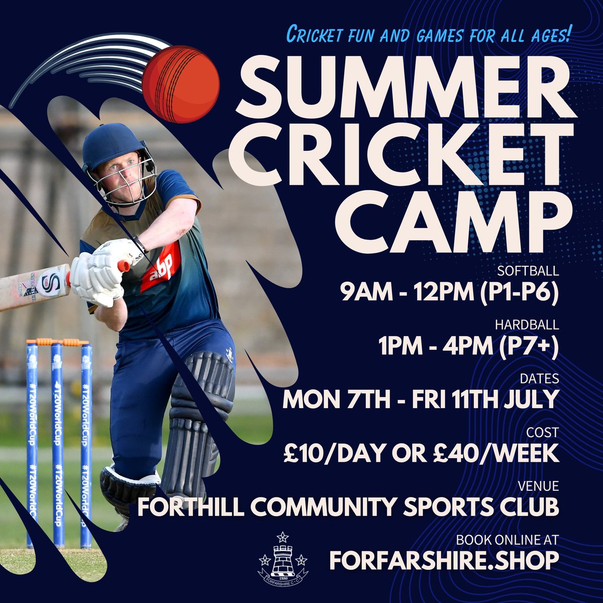 Ferry Forfs Junior Cricket (@forfs_juniors) on Twitter photo Thereβs still time to book for <a href="/the_forfs/">Forfarshire CC</a> Summer Cricket Camps - activity available for softball and hardball players with the option of a full week or individual days. Get booked now!! π
<a href="/ourbrougtyferry/">Our Broughtyferry</a>
<a href="/OurMonifieth/">OurMonifieth</a> Thereβs still time to book for <a href="/the_forfs/">Forfarshire CC</a> Summer Cricket Camps - activity available for softball and hardball players with the option of a full week or individual days. Get booked now!! π
<a href="/ourbrougtyferry/">Our Broughtyferry</a>
<a href="/OurMonifieth/">OurMonifieth</a>