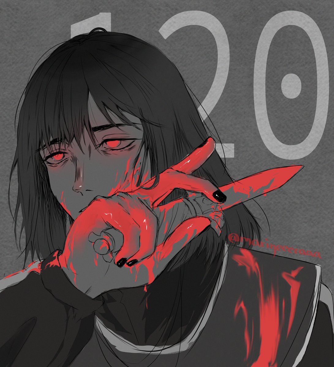 Just finished watching Squid Games, still crying. Here's a quick draw of 120 🤧