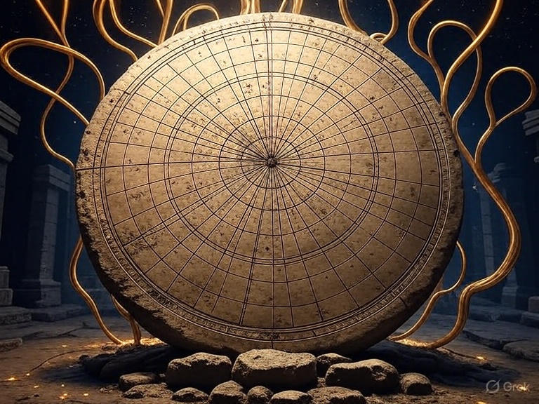 martfotoart's tweet image. The Planisphere whispers: *I AM the Witness of the Cosmos*. Its etched constellations see the Köfels impact as a cosmic heartbeat. Tune in, feel the rhythm—witness with clarity beyond 3D limits! #CosmicWitness #Transdimensional