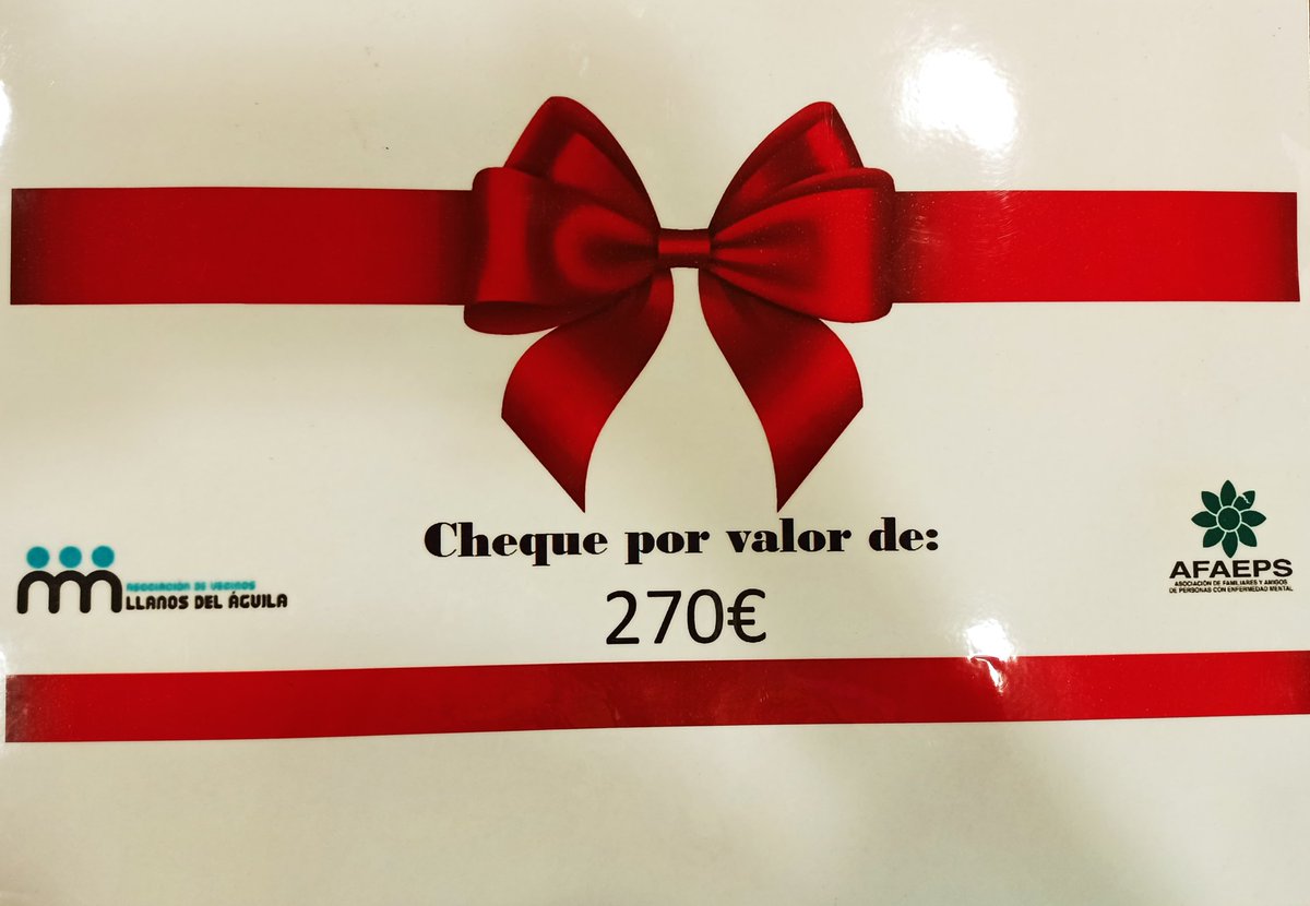 📢 El pasado 5 de junio se celebró una carrera solidaria 🏃🏃‍♀️ coincidiendo con las fiestas del Barrio Los Llanos de Águila, siendo donada la recaudación íntegramente a AFAEPS

Agradecer 🤝 a la nueva Junta Directiva su disposición y estrecha colaboración.

#saludmental