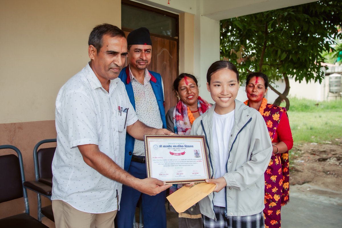 wpcnepal's tweet image. Congratulations to our Safehome girls for their excellent SEE final exam results, with one receiving a cash prize for her 3.64 GPA! Thank you to our donors for supporting the futures of children.

Want to help more children? Visit our website, friendsofwpcnepal.kindful.com/?campaign=1101….