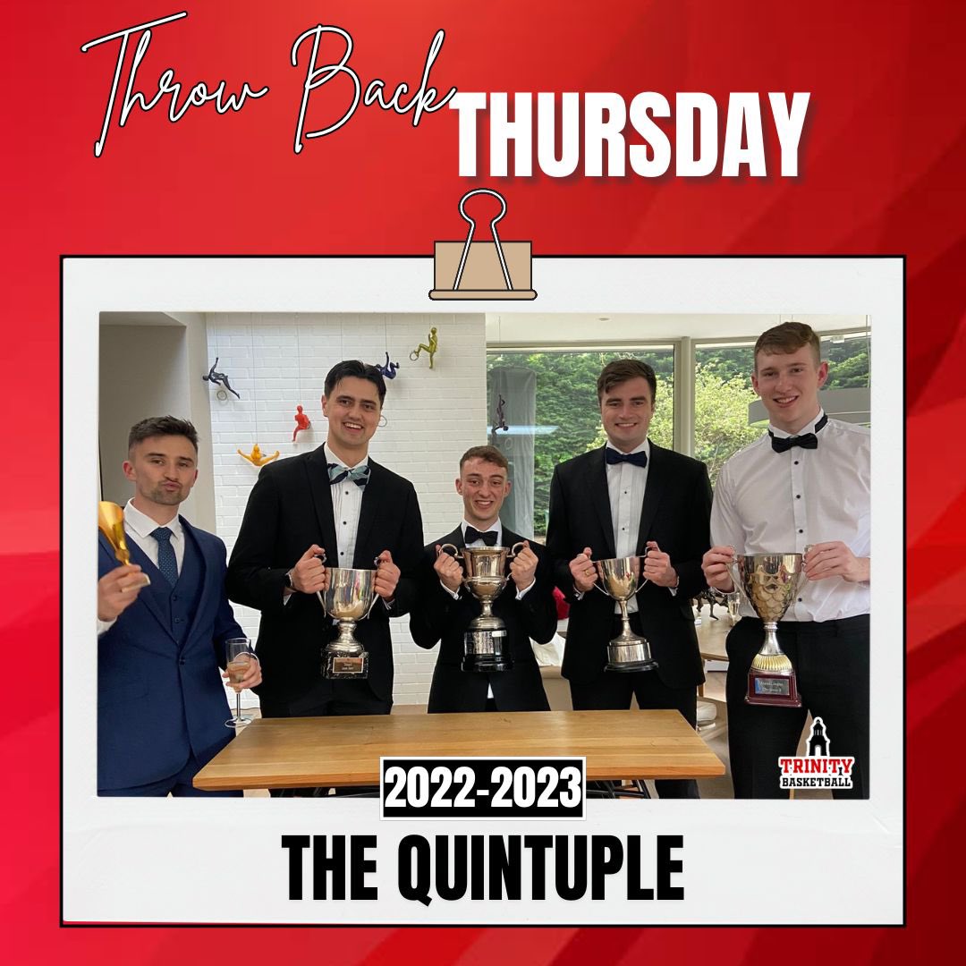 tcdbball's tweet image. This week’s throwback Thursday winds back to the 22/23 season where our Men’s section brought home a historic quintuple! 🏆🏆🏆🏆🏆
Share your story via the link below:
forms.cloud.microsoft/Pages/Response…