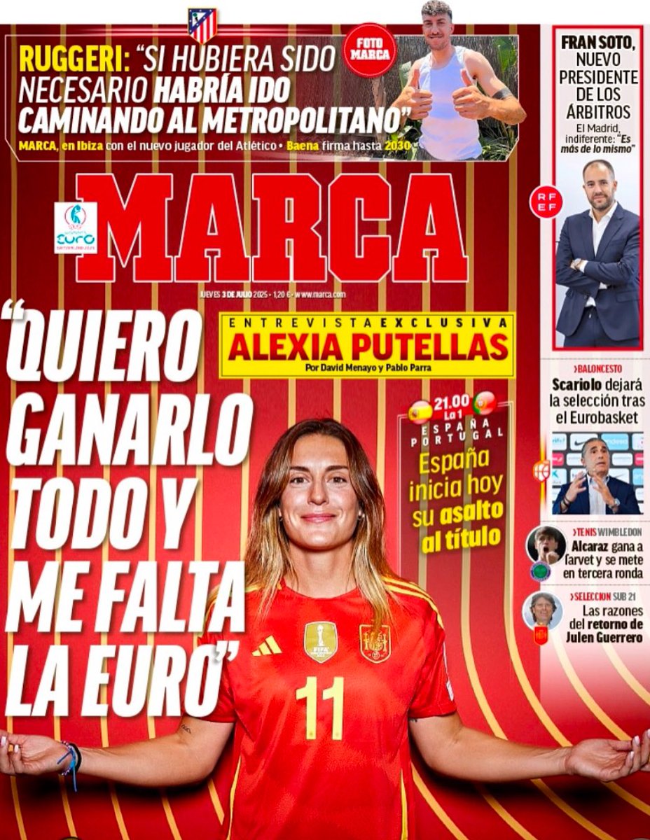 cerettta's tweet image. La copertina di Marca, oggi 👑

#Euro2025