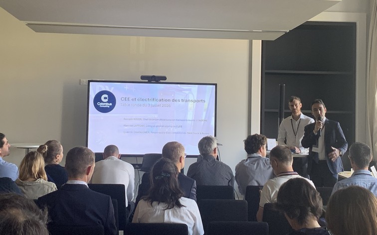 🔴 En direct chez Colombus : échanges autour du rôle des #CEE et de l’électrification du transport. 
Une séquence essentielle pour les décideurs publics, opérateurs de mobilité et acteurs de l’énergie, alors même que les contours de la 6ème période ont été annoncés hier